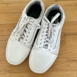 All White Vans Old Skool Comfy Cush